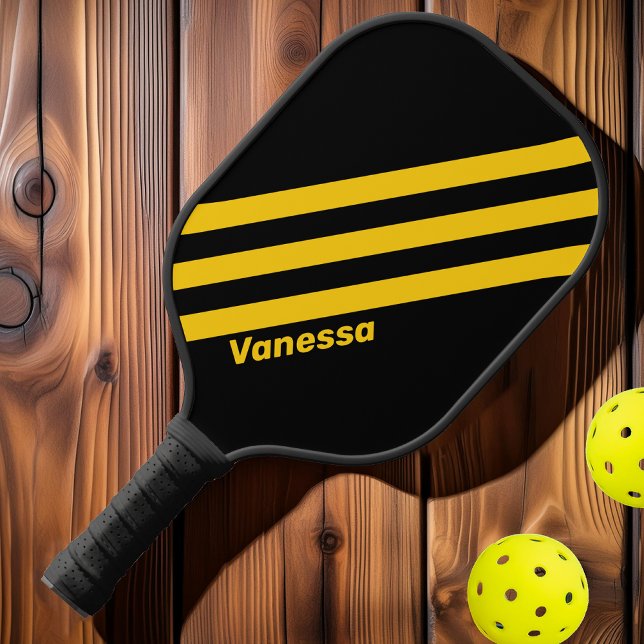 Nostalgische Sicherheitsstreifen mit Namen Pickleball Schläger (Von Creator hochgeladen)