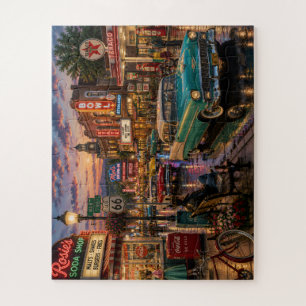 Nostalgische Stadt aus den 1950er/1960er Jahren —