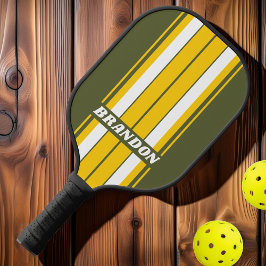 Nostalgische Streifen mit Namen Pickleball Schläger