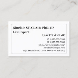 Nostalgische und Vintage Anwaltskarte Visitenkarte