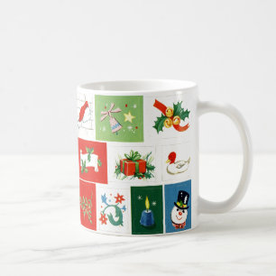 Nostalgische Vintage Weihnachtsikonen-Tasse Kaffeetasse