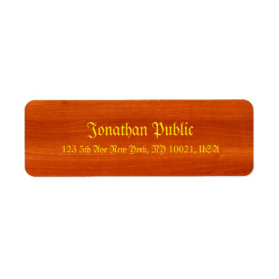 Nostalgische Vorlage Elegant Walnut Wood Gold Scri