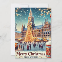 Nostalgische Weihnachten in München - Feiertagskar