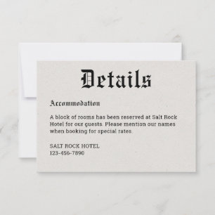 Nostalgische Zeitungsdetails-Beilagekarte RSVP Karte