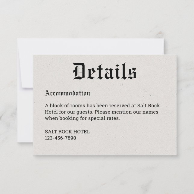 Nostalgische Zeitungsdetails - Eintrittskarte RSVP Karte (Vorderseite)