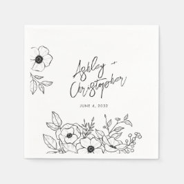 Nostalgischer Blumencocktail Serviette