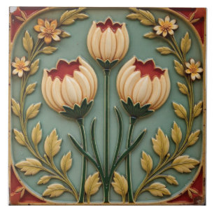 Nostalgischer Garten Florals Fliese