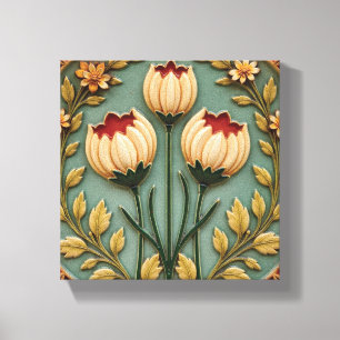 Nostalgischer Garten Florals Leinwanddruck