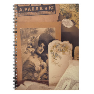 Nostalgischer Glamour: Vintage russische Portraits Notizblock