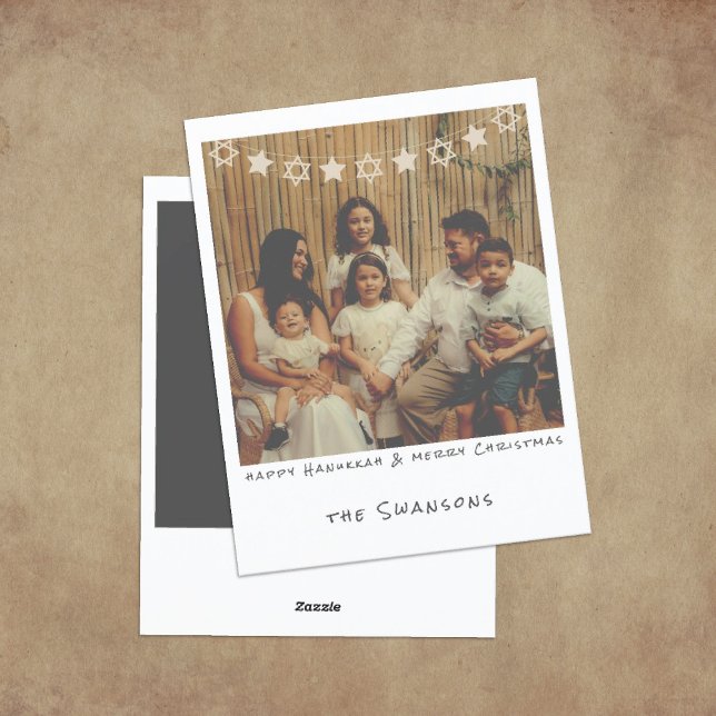 Nostalgischer Instant Foto Hanukkah/Weihnachten Feiertagskarte (Von Creator hochgeladen)