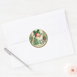 Nostalgischer Kitschmas Runder Aufkleber