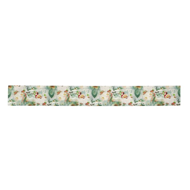 Nostalgischer Kitschmas  Satinband (Vorderseite)