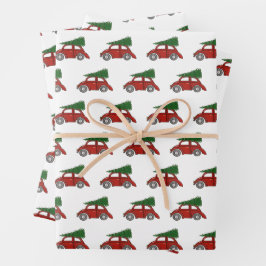 Nostalgischer Klassischer Weihnachtsbaum Tradition Geschenkpapier Set