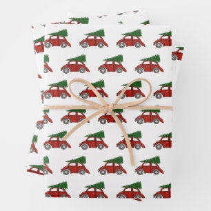 Nostalgischer Klassischer Weihnachtsbaum Tradition Geschenkpapier Set