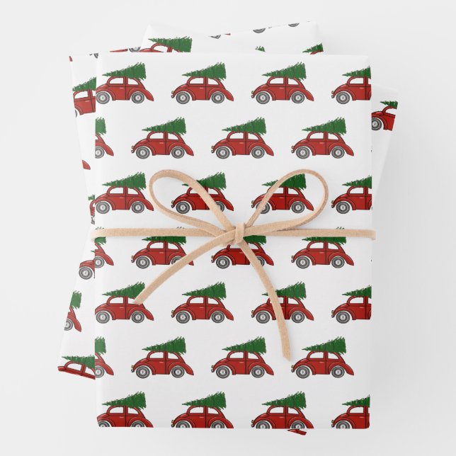 Nostalgischer Klassischer Weihnachtsbaum Tradition Geschenkpapier Set (Beispiel)