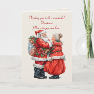Nostalgischer Mr. und Mrs. Claus Festliches Weihna Karte
