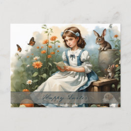 Nostalgischer OsterIdyll Feiertagspostkarte
