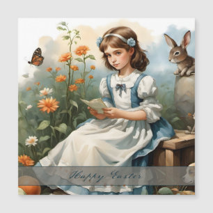 Nostalgischer OsterIdyll Magnetkarte