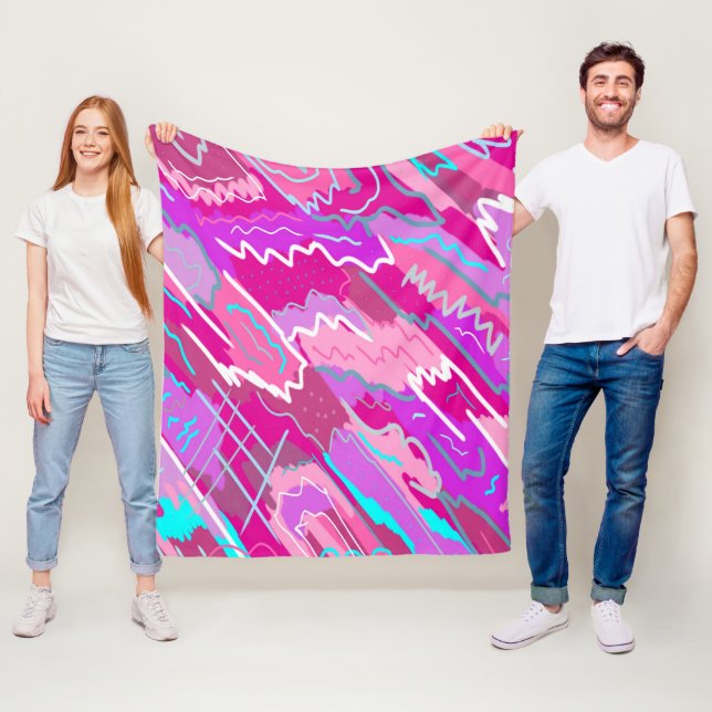 Nostalgischer Pop Kunst, Dichtung und Musik Fleecedecke (Beispiel)