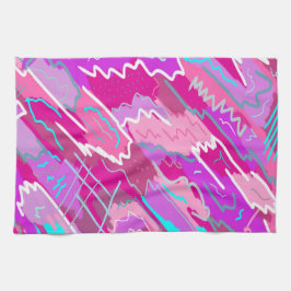 Nostalgischer Pop Kunst, Dichtung und Musik Geschirrtuch