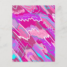 Nostalgischer Pop Kunst, Dichtung und Musik Postkarte