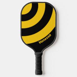 Nostalgischer Sicherheitsstreifen mit Name Pickleball Schläger