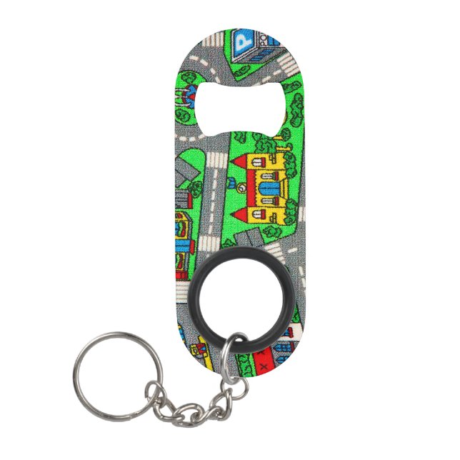 Nostalgischer Spur-Teppich der 90er Jahre nostalgi Mini Flaschenöffner (Vorderseite)
