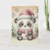 Nostalgischer Vintage-Weihnachts-Panda Antik