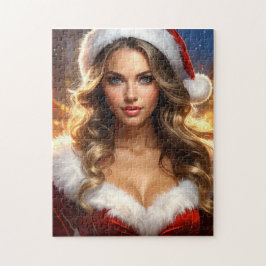 Nostalgischer Weihnachts-Santa-Mädchen