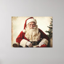 Nostalgischer Weihnachtsmann am Weihnachtsbaum