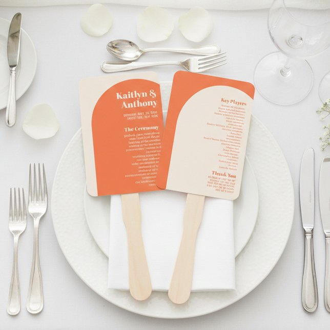 Nostalgisches Charm Retro-Hochzeitsprogramm Fächer (Von Creator hochgeladen)