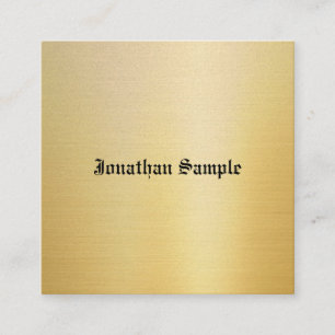 Nostalgisches Gold Template Vintag Classic Look Quadratische Visitenkarte