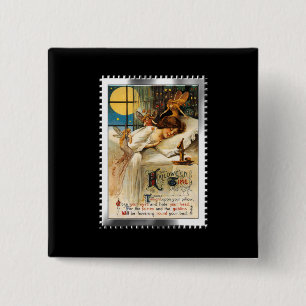 Nostalgisches Halloween-Goblins und -Fairies Button