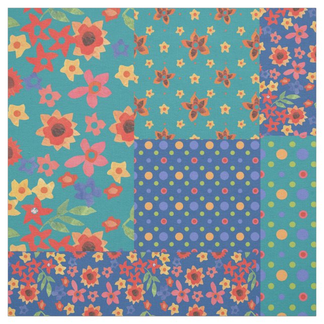 Nostalgisches Imitat-Patchwork-Muster-Gewebe Stoff (Muster)