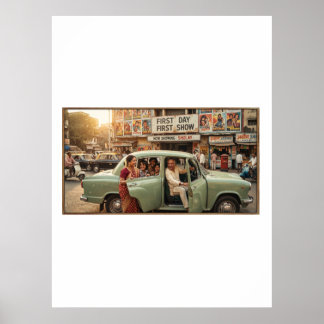 Nostalgisches Indien der 1970er Jahre: Ambassador Poster