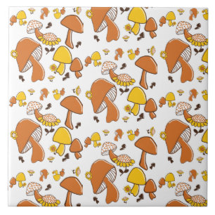 Nostalgisches Mushroom-Muster Fliese