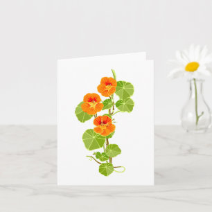 Nostalgisches Nasturtium Karte
