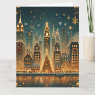 Nostalgisches New Yorker Weihnachten - Ikonische F Karte