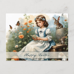 Nostalgisches Osteridyll Feiertagspostkarte