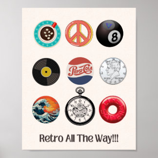 Nostalgisches Retro-Pop Poster