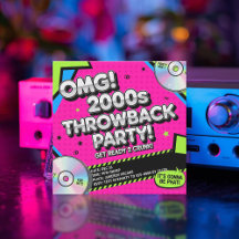 Nostalgisches Y2K-Rückschlag Silvester-Party