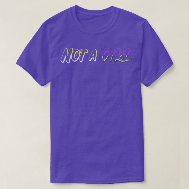 Not a Girl LGBTQ Non-binary Pride  T-Shirt (Design vorne)