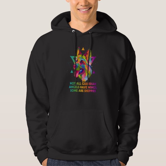 Not All Guardian Angels Have Wings German Shepherd Hoodie (Vorderseite)