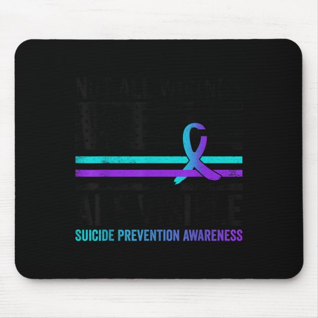 Not All Wounds Are Visible American Flag Suicide P Mousepad (Vorne)