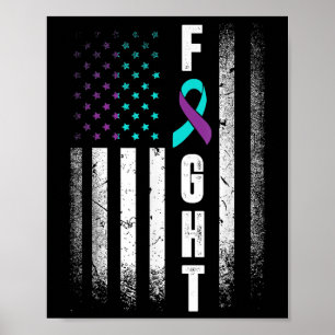 Not American Flag Kampf gegen Suizidprävention Auf Poster