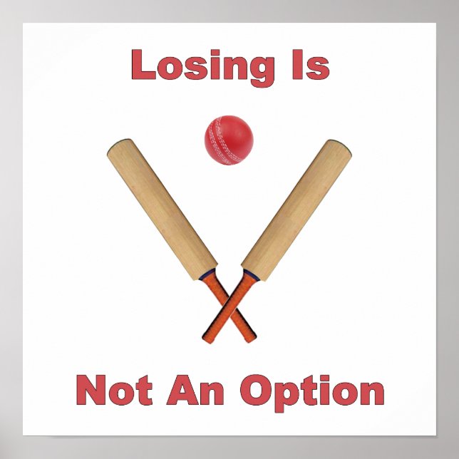 Not An Option Cricket Poster (Vorne)