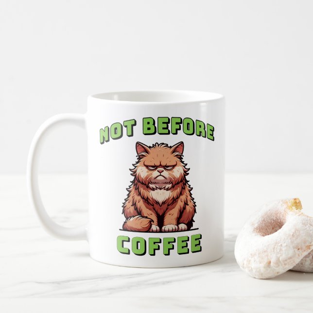 Not Before Coffee Kaffeetasse (Mit Donut)