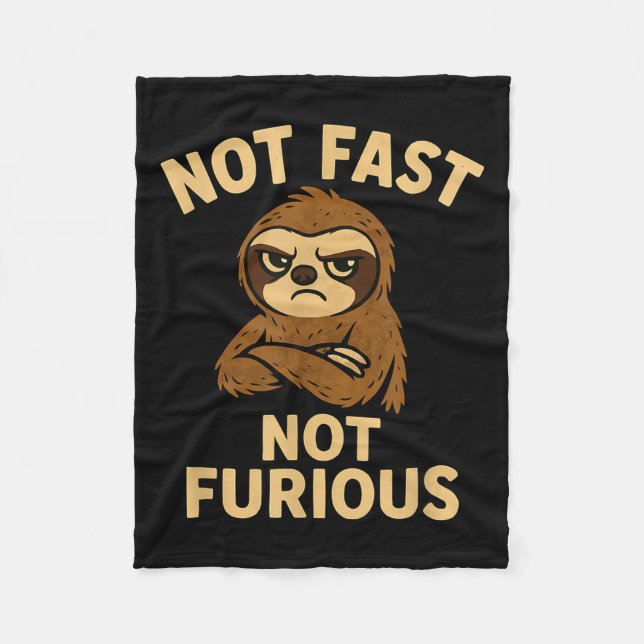 Not Fast Not Furious, Funny Sltoh  Fleecedecke (Vorderseite)