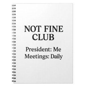 Not Fine Club - Carnet Spiral / Journal