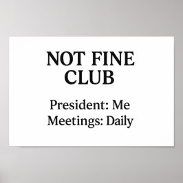 Not Fine Club - Impression murale